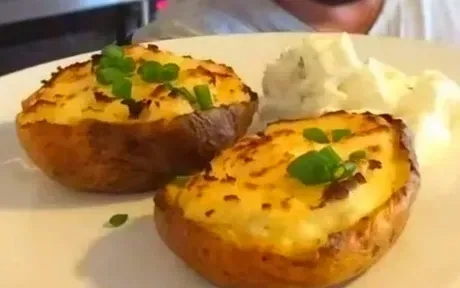 cheese and ham baked potato
