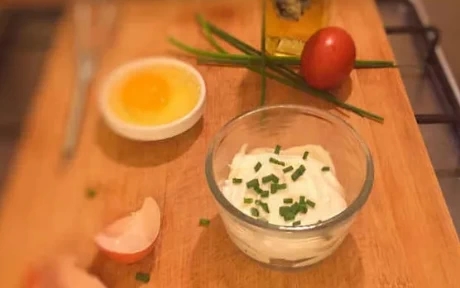 mayonnaise with eggs and oils